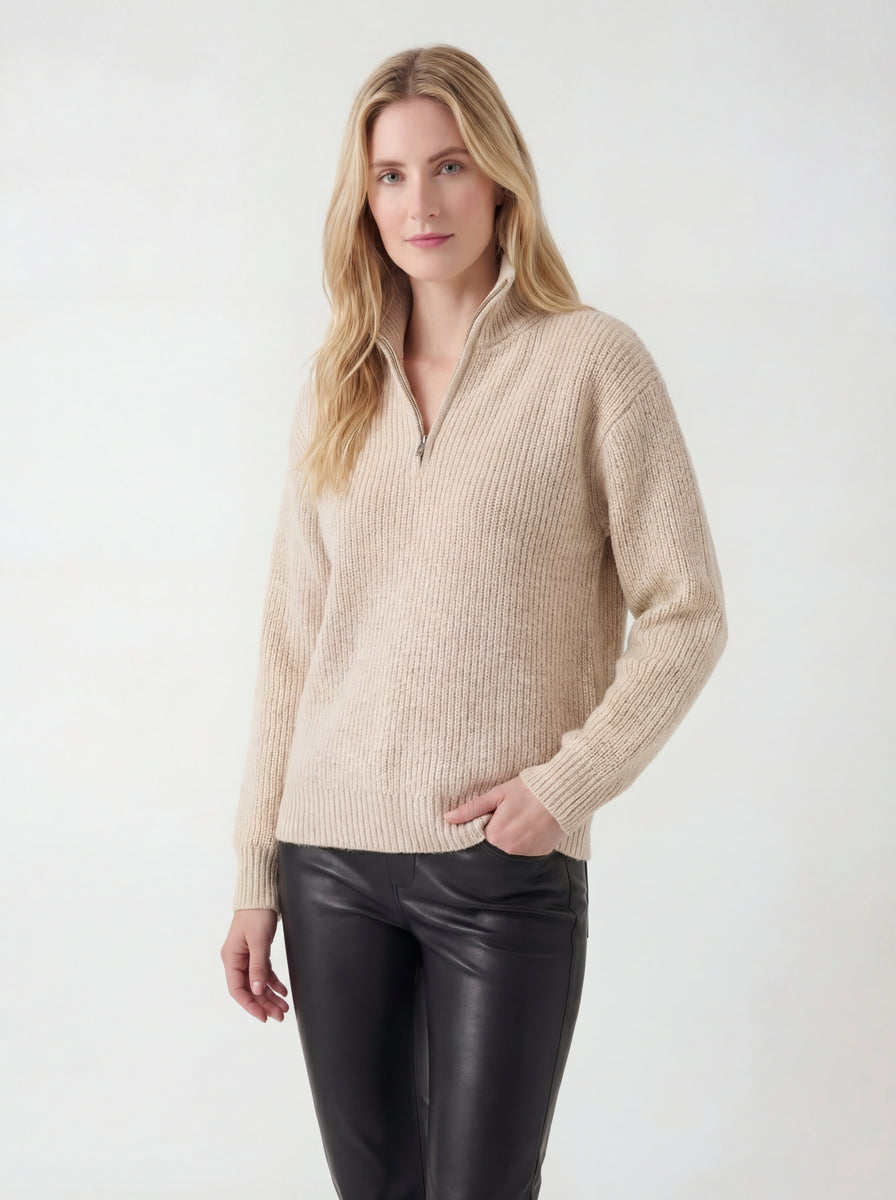 Wadhams Quarter Zip Sweater (Ivory) – Adirondack Field