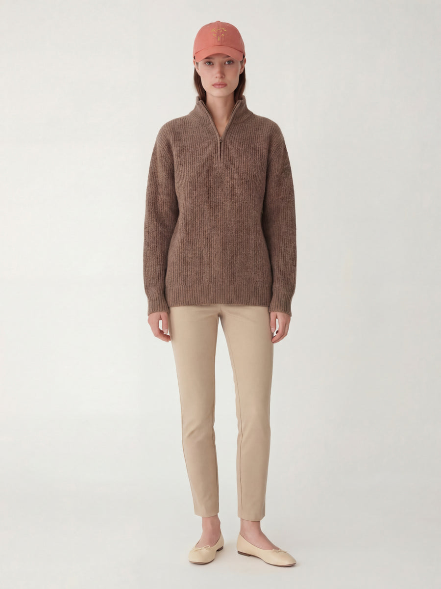 Wadhams Quarter Zip Sweater (Brown) – Adirondack Field