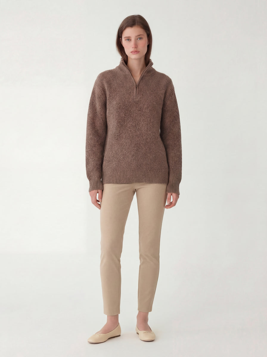 Wadhams Quarter Zip Sweater (Brown) – Adirondack Field