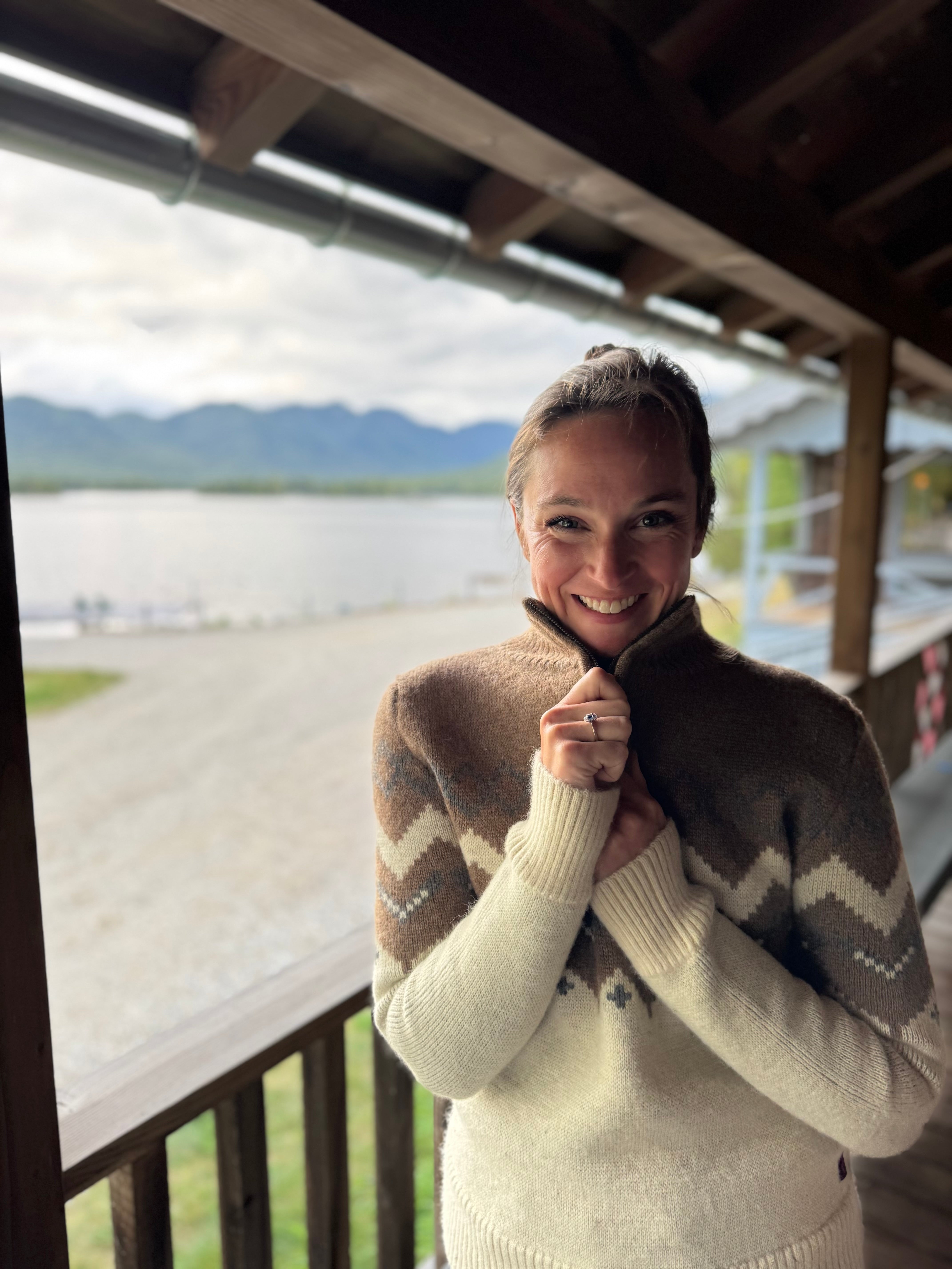 Skyward Alpaca/Wool Sweater (Brown)