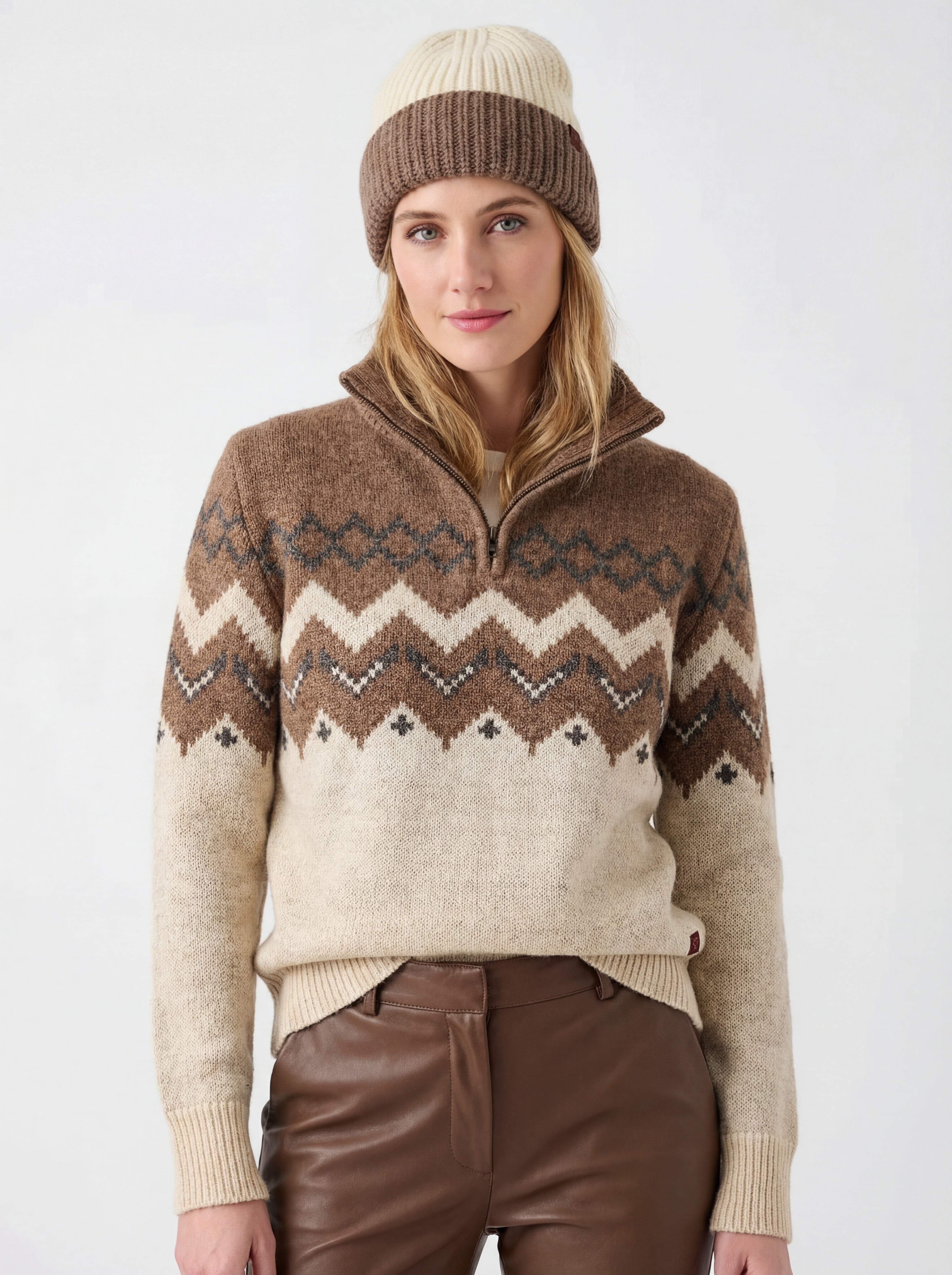 Skyward Alpaca/Wool Sweater (Brown) – Adirondack Field