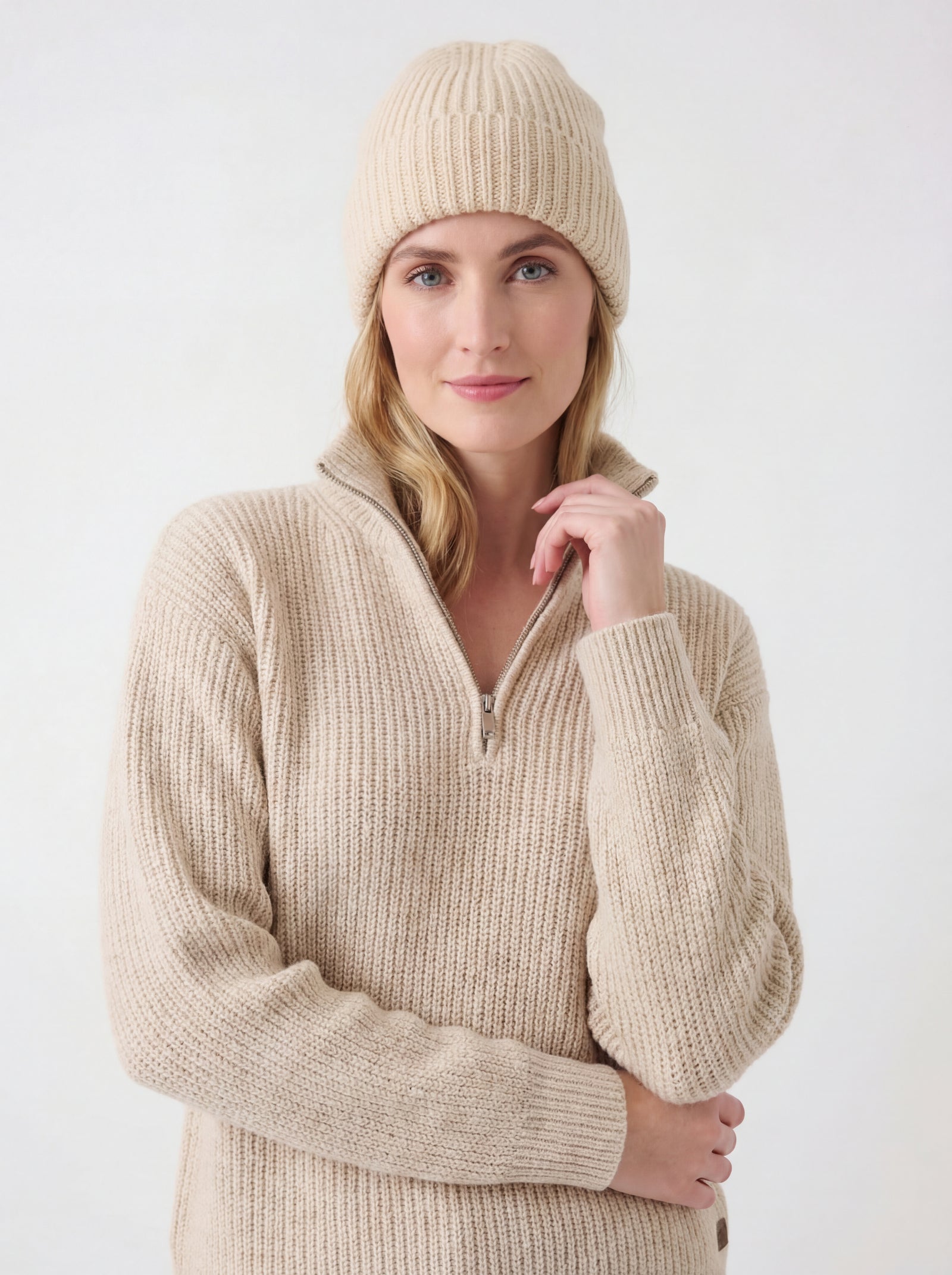 Wadhams Regenerative Wool/Alpaca Sweater (Ivory)